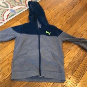 Puma Kids Gray and Navy Hoodie